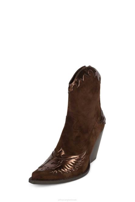 Jeffrey Campbell eagleton-b NDHB432 enkel laarzen bruin metallic bruin suède vrouwen