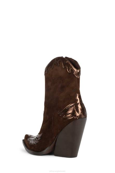 Jeffrey Campbell eagleton-b NDHB432 enkel laarzen bruin metallic bruin suède vrouwen