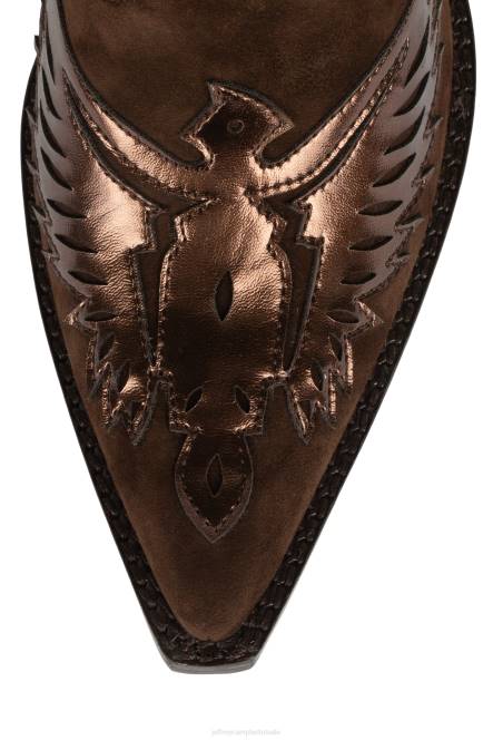 Jeffrey Campbell eagleton-b NDHB432 enkel laarzen bruin metallic bruin suède vrouwen