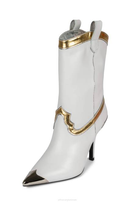 Jeffrey Campbell el-paso NDHB602 enkel laarzen wit goud zilver vrouwen