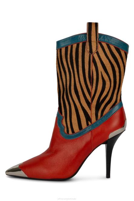 Jeffrey Campbell el-paso-f NDHB349 enkel laarzen oranje cb beige brn zebra vrouwen