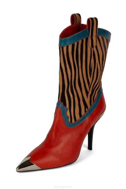 Jeffrey Campbell el-paso-f NDHB349 enkel laarzen oranje cb beige brn zebra vrouwen
