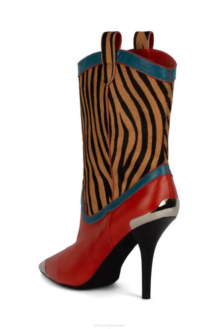 Jeffrey Campbell el-paso-f NDHB349 enkel laarzen oranje cb beige brn zebra vrouwen