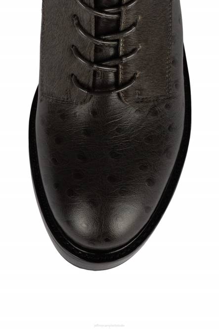 Jeffrey Campbell fischer-hf NDHB400 enkel laarzen donkergrijze exotische combo vrouwen