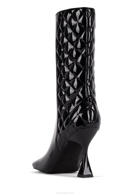 Jeffrey Campbell gemorphed-q NDHB590 enkel laarzen zwart patent vrouwen
