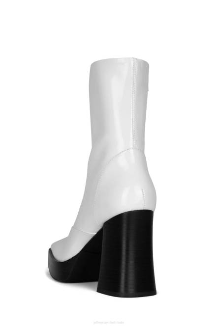 Jeffrey Campbell kalepsie NDHB546 enkel laarzen ice crinkle pat zwarte Poolse stapel vrouwen