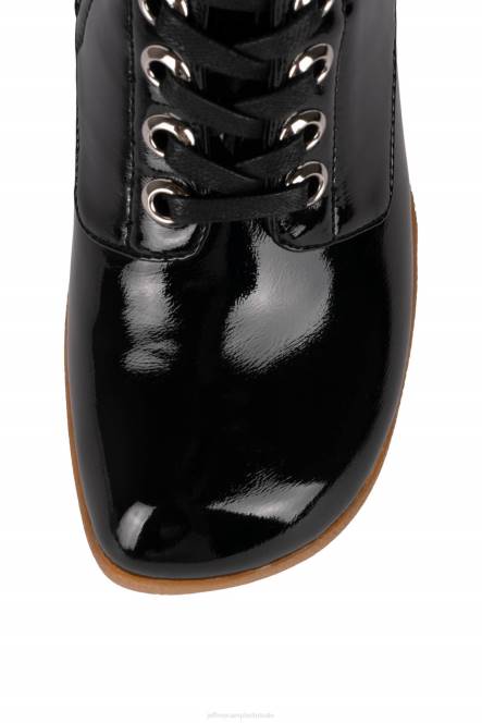 Jeffrey Campbell kartini-lu NDHB465 enkel laarzen zwart gekreukt patent vrouwen