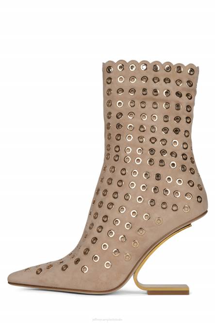 Jeffrey Campbell kompas-e NDHB552 enkel laarzen beige suède goud vrouwen