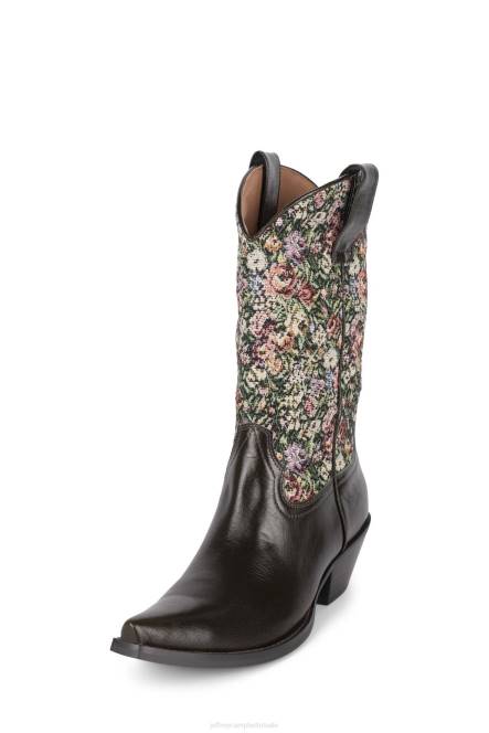 Jeffrey Campbell kruispunt NDHB411 enkel laarzen kaki tapijt met meerdere bloemen vrouwen