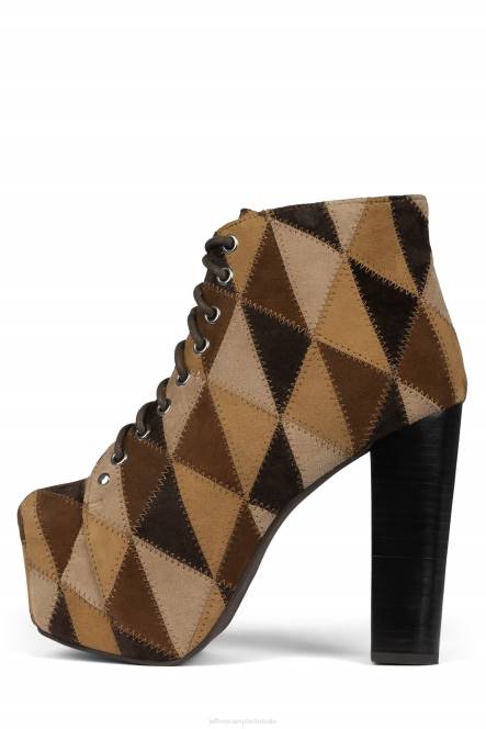 Jeffrey Campbell lita-pw NDHB488 enkel laarzen bruin suède multi vrouwen