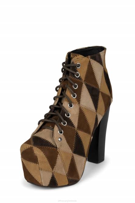 Jeffrey Campbell lita-pw NDHB488 enkel laarzen bruin suède multi vrouwen