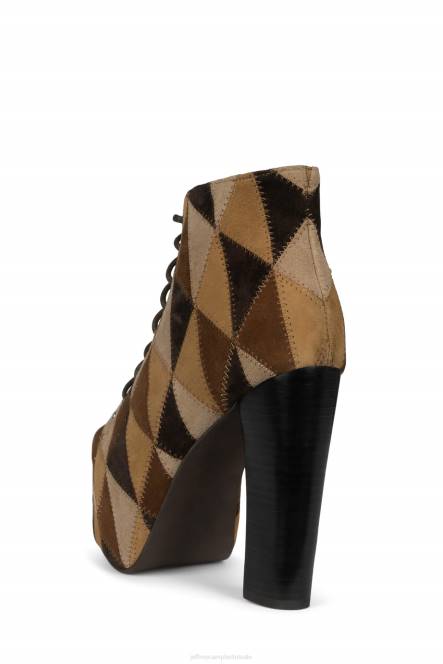 Jeffrey Campbell lita-pw NDHB488 enkel laarzen bruin suède multi vrouwen