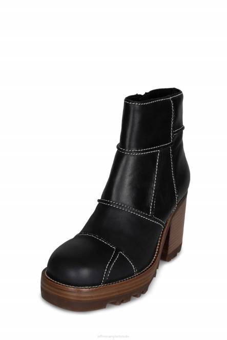 Jeffrey Campbell overvloed-lc NDHB531 enkel laarzen zwartbruine Poolse stapel vrouwen