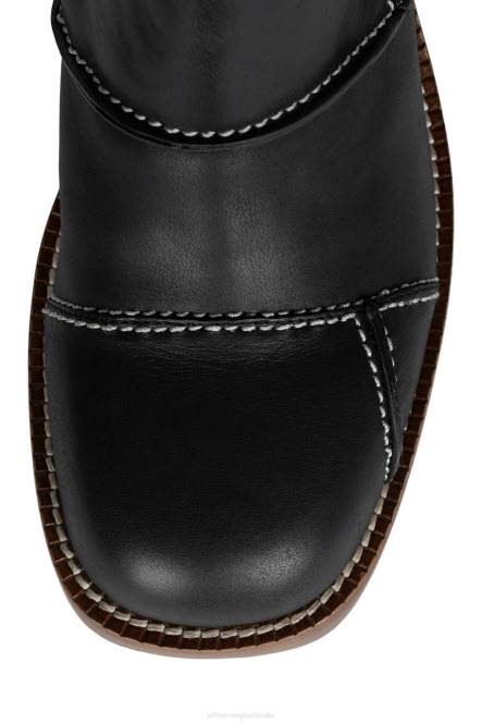 Jeffrey Campbell overvloed-lc NDHB531 enkel laarzen zwartbruine Poolse stapel vrouwen