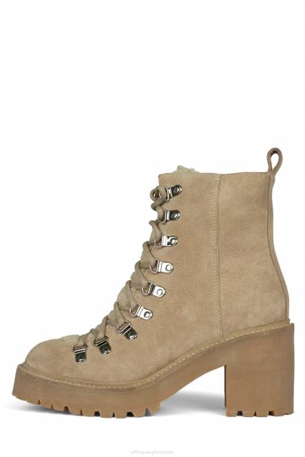 Jeffrey Campbell owat-2 NDHB473 enkel laarzen ijs suède ivoor honing vrouwen