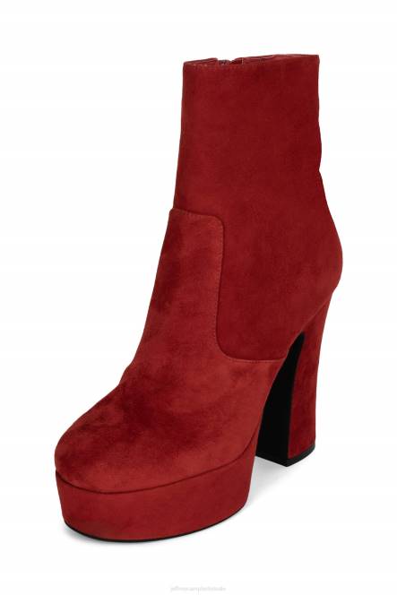 Jeffrey Campbell snotaap-z NDHB564 enkel laarzen rood suède vrouwen