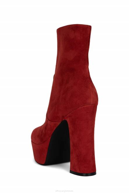 Jeffrey Campbell snotaap-z NDHB564 enkel laarzen rood suède vrouwen