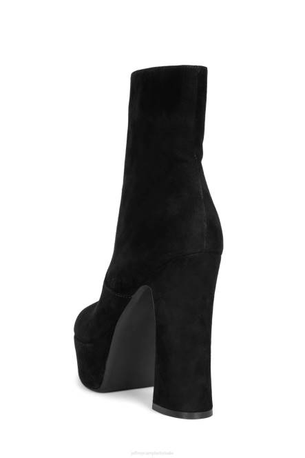 Jeffrey Campbell snotaap-z NDHB566 enkel laarzen zwart suède vrouwen