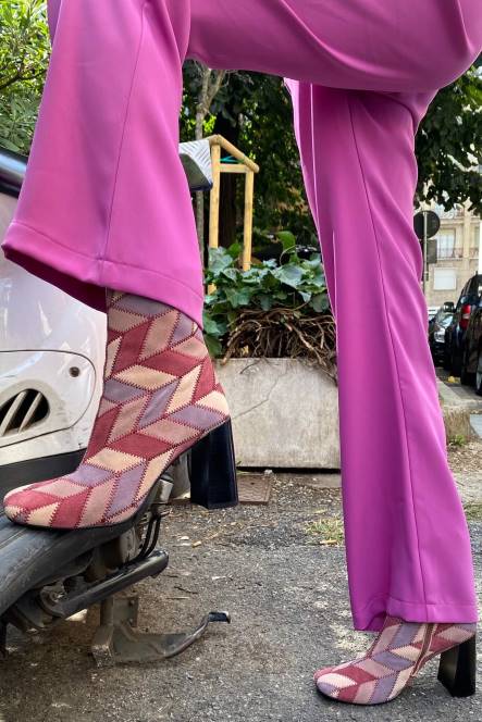 Jeffrey Campbell tegen-pw NDHB443 enkel laarzen roze suède multi vrouwen