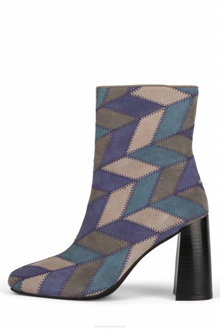 Jeffrey Campbell tegen-pw NDHB445 enkel laarzen blauw suède multi vrouwen