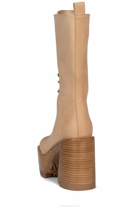 Jeffrey Campbell theband-lu NDHB637 enkel laarzen natuurlijke tan Poolse stapel vrouwen