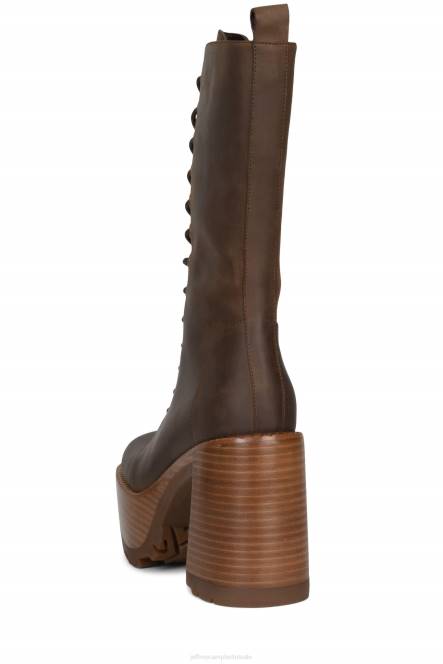 Jeffrey Campbell theband-lu NDHB638 enkel laarzen bruinbruine Poolse stapel vrouwen