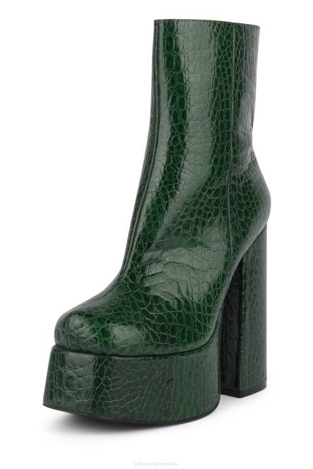 Jeffrey Campbell weduwe-nb NDHB372 enkel laarzen groene alligator vrouwen
