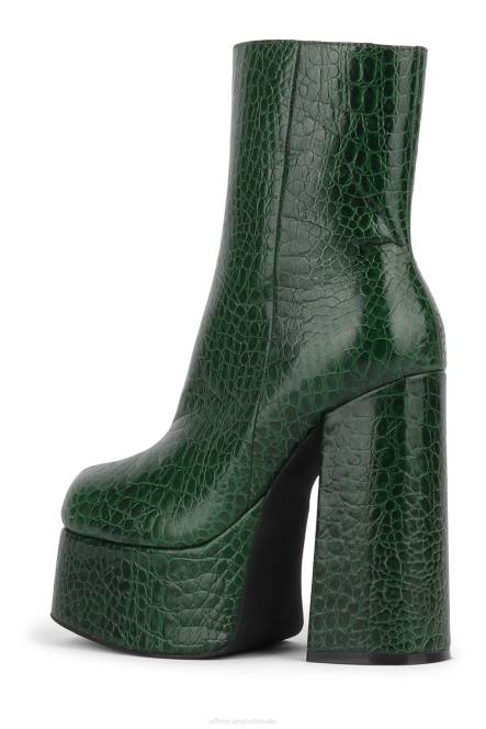 Jeffrey Campbell weduwe-nb NDHB372 enkel laarzen groene alligator vrouwen