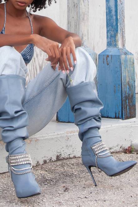 Jeffrey Campbell arseen-c2 NDHB829 laarzen van knie tot dij roze vrouwen