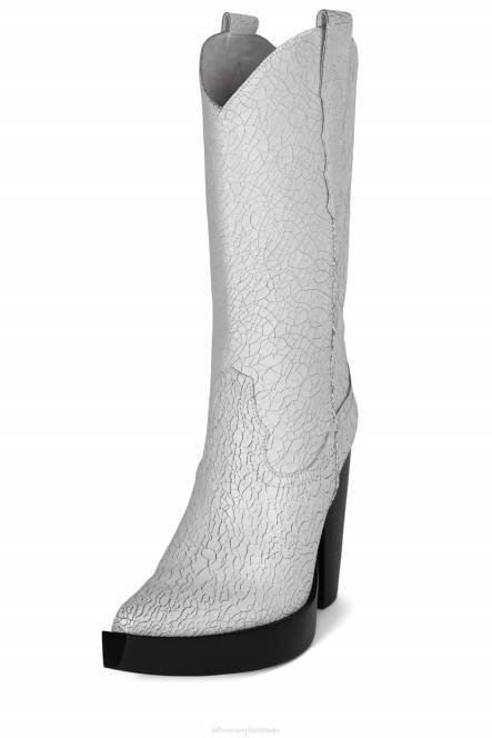Jeffrey Campbell bad2dabone NDHB854 laarzen van knie tot dij wit bedroefd vrouwen