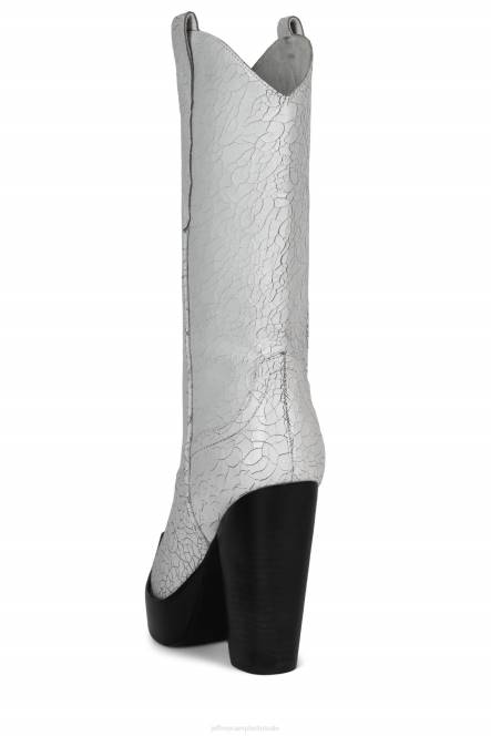 Jeffrey Campbell bad2dabone NDHB854 laarzen van knie tot dij wit bedroefd vrouwen