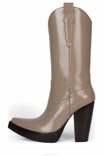 Jeffrey Campbell bad2dabone NDHB855 laarzen van knie tot dij taupe doos vrouwen