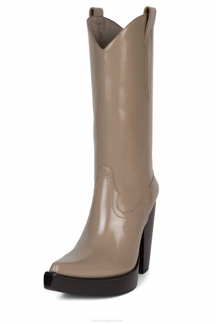 Jeffrey Campbell bad2dabone NDHB855 laarzen van knie tot dij taupe doos vrouwen