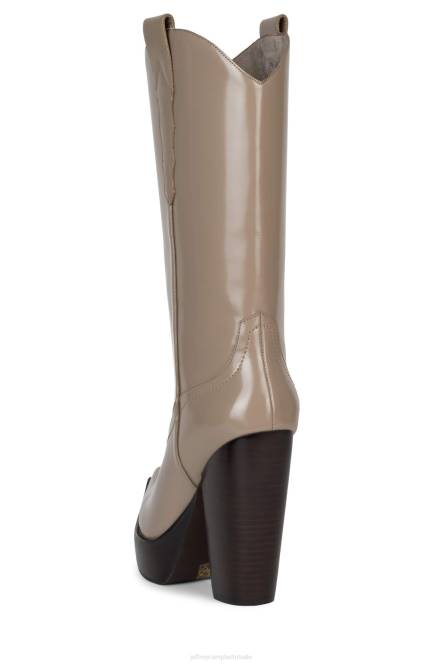 Jeffrey Campbell bad2dabone NDHB855 laarzen van knie tot dij taupe doos vrouwen