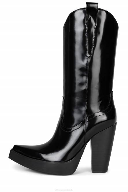 Jeffrey Campbell bad2dabone NDHB856 laarzen van knie tot dij zwarte doos vrouwen