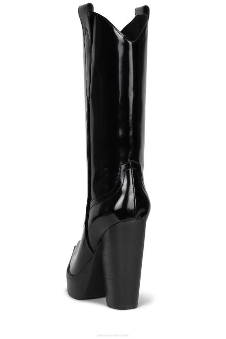 Jeffrey Campbell bad2dabone NDHB856 laarzen van knie tot dij zwarte doos vrouwen