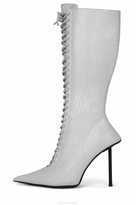 Jeffrey Campbell boeien NDHB673 laarzen van knie tot dij wit bedroefd vrouwen