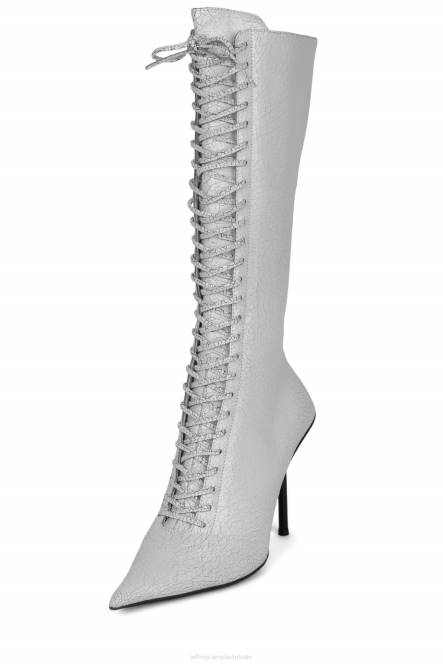 Jeffrey Campbell boeien NDHB673 laarzen van knie tot dij wit bedroefd vrouwen
