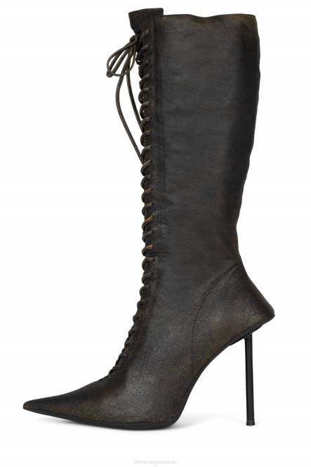 Jeffrey Campbell boeien NDHB674 laarzen van knie tot dij bruin bedroefd vrouwen