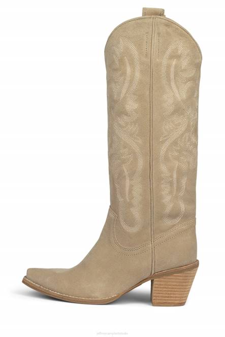 Jeffrey Campbell boer-k NDHB669 laarzen van knie tot dij beige suède vrouwen