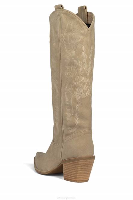 Jeffrey Campbell boer-k NDHB669 laarzen van knie tot dij beige suède vrouwen