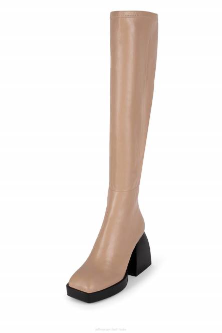 Jeffrey Campbell dauphin NDHB808 laarzen van knie tot dij beige vrouwen