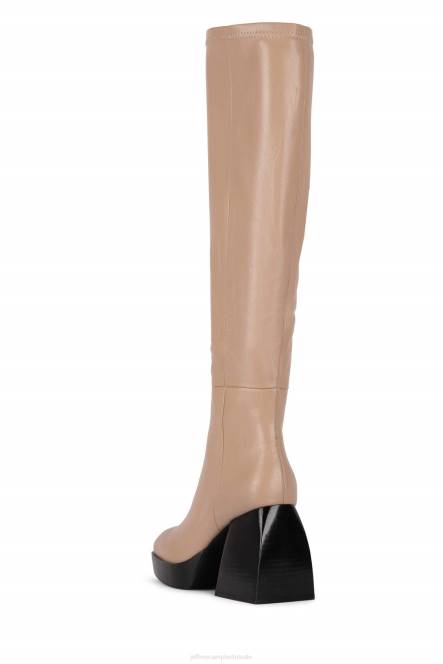 Jeffrey Campbell dauphin NDHB808 laarzen van knie tot dij beige vrouwen