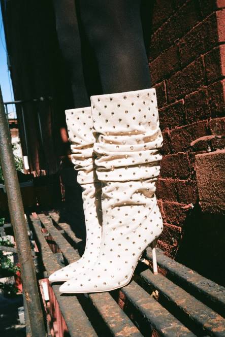 Jeffrey Campbell de stoeterij NDHB756 laarzen van knie tot dij donkerbruin suèdebruin lakleer vrouwen