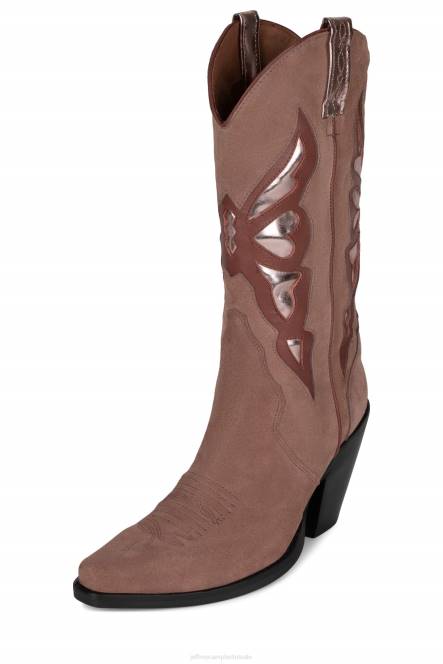 Jeffrey Campbell fladderend NDHB777 laarzen van knie tot dij blush suède roze metallic vrouwen