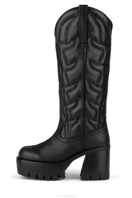 Jeffrey Campbell honky-tonk NDHB670 laarzen van knie tot dij zwart vrouwen
