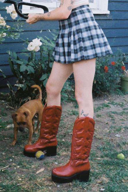 Jeffrey Campbell honky-tonk NDHB671 laarzen van knie tot dij rood vrouwen
