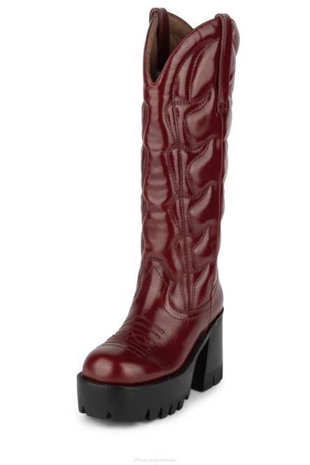 Jeffrey Campbell honky-tonk NDHB671 laarzen van knie tot dij rood vrouwen