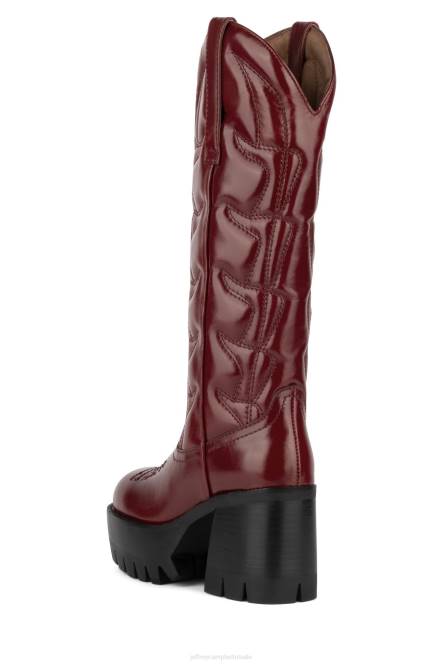 Jeffrey Campbell honky-tonk NDHB671 laarzen van knie tot dij rood vrouwen