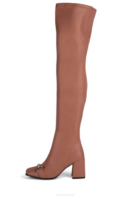 Jeffrey Campbell hotlava-bt NDHB721 laarzen van knie tot dij blozen zilver vrouwen